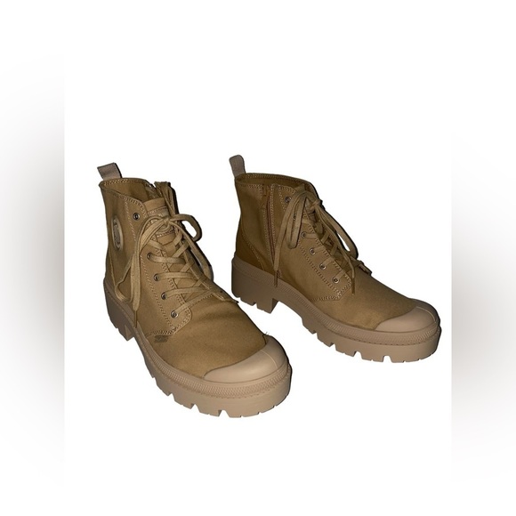 Free People Pallabase Twill Platform Sneaker Boot Lace Up NEW Women 10M Trails - Picture 2 of 13